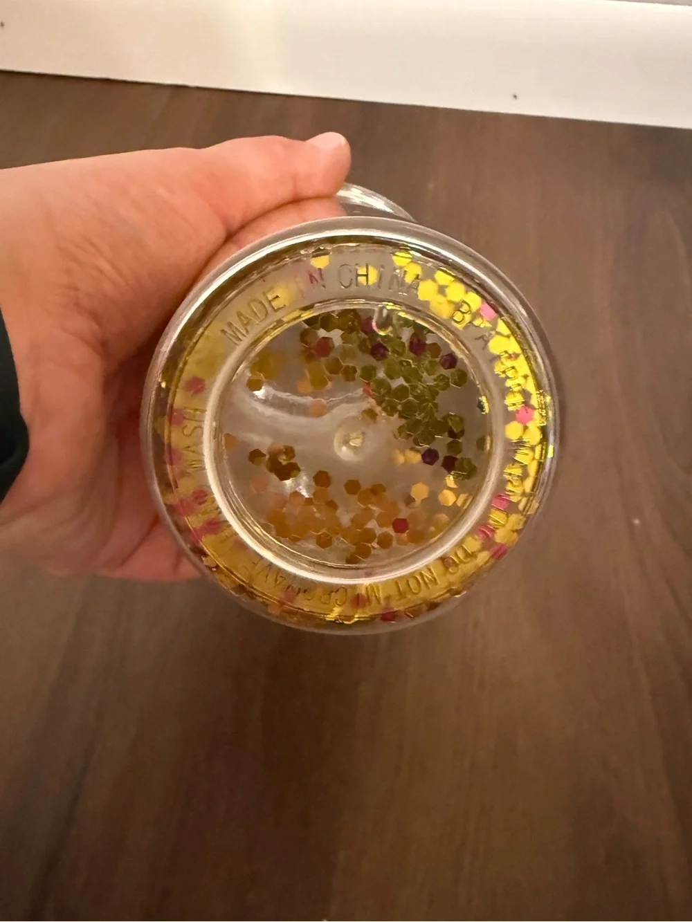 Glitter Bride Tumbler Cup - Gold Confetti